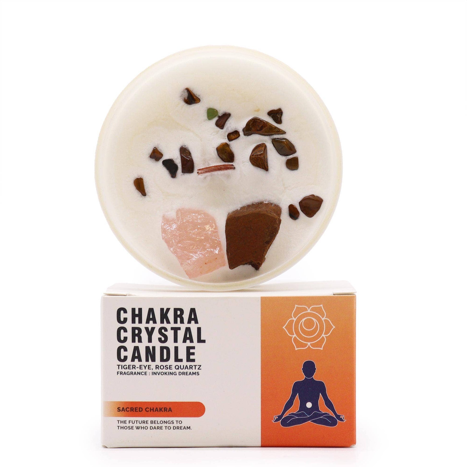 ChkCC-02 - Chakra Crystal Candle - Sacred Chakra