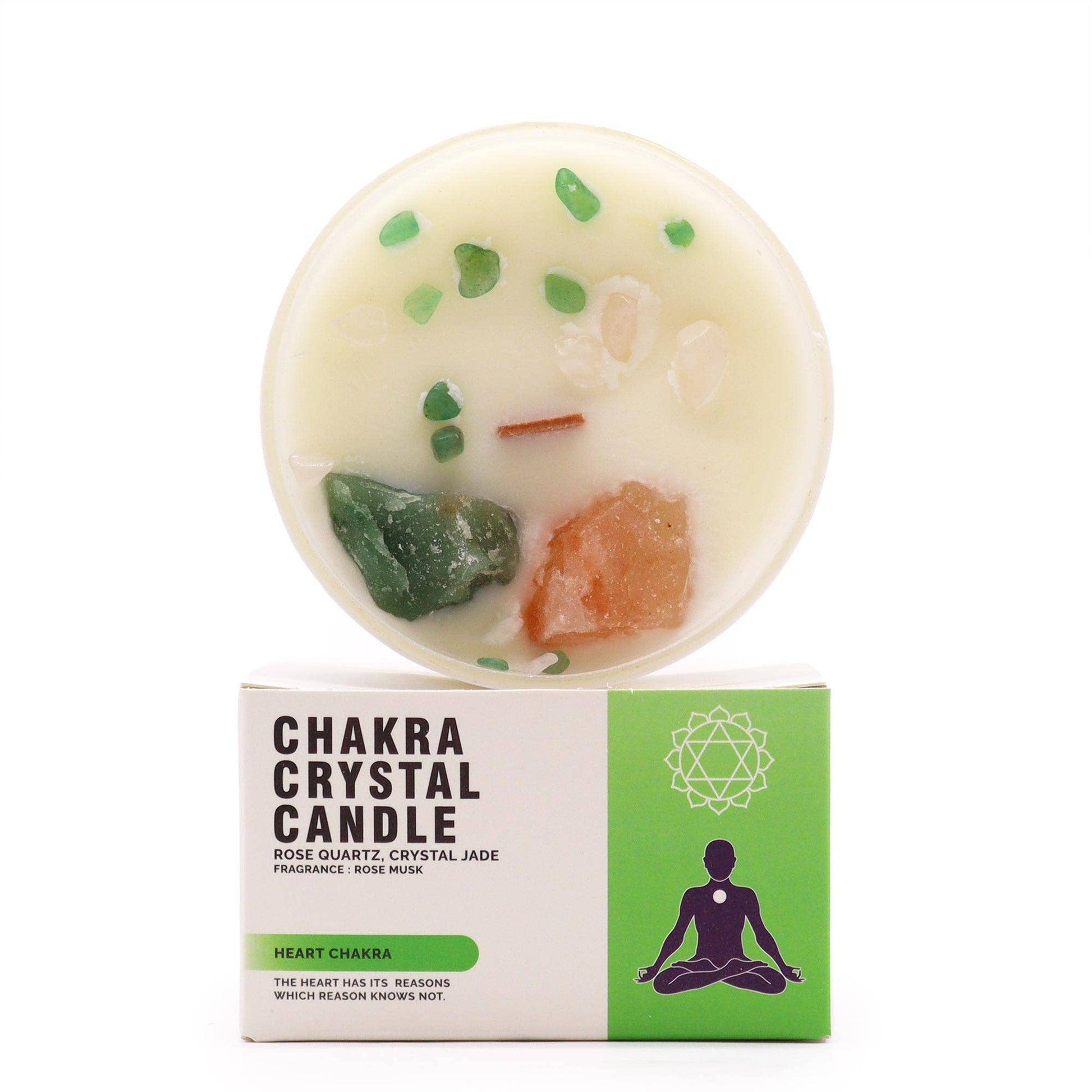 ChkCC-04 - Chakra Crystal Candle - Heart Chakra