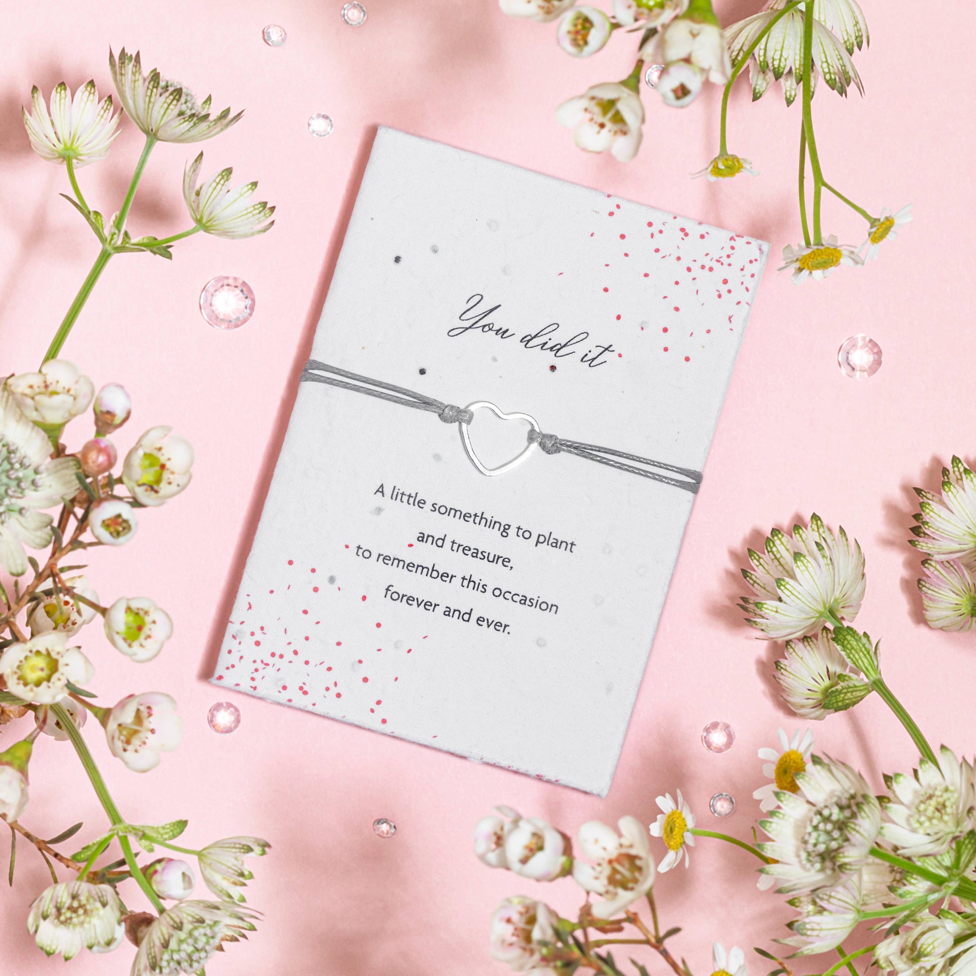 You Did It - Seeded Card & Wish Bracelet
