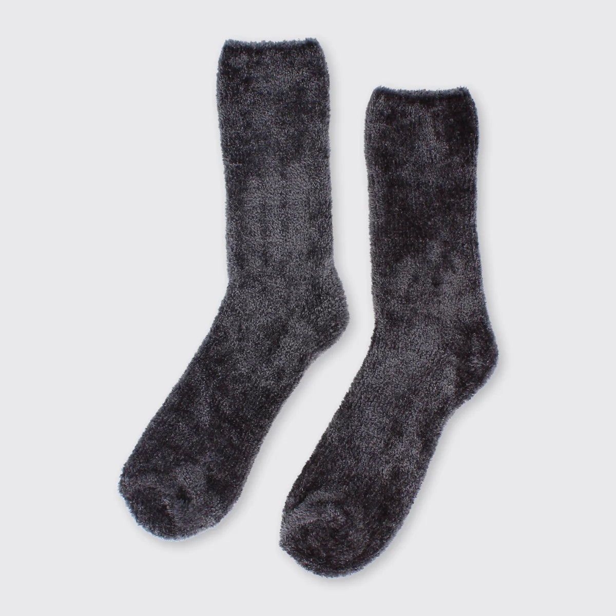 Ladies Velvet Socks- Grey