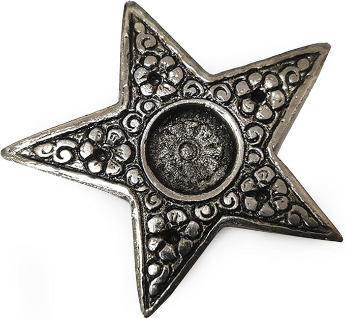 Metal Embossed Star Shape Incense Holder