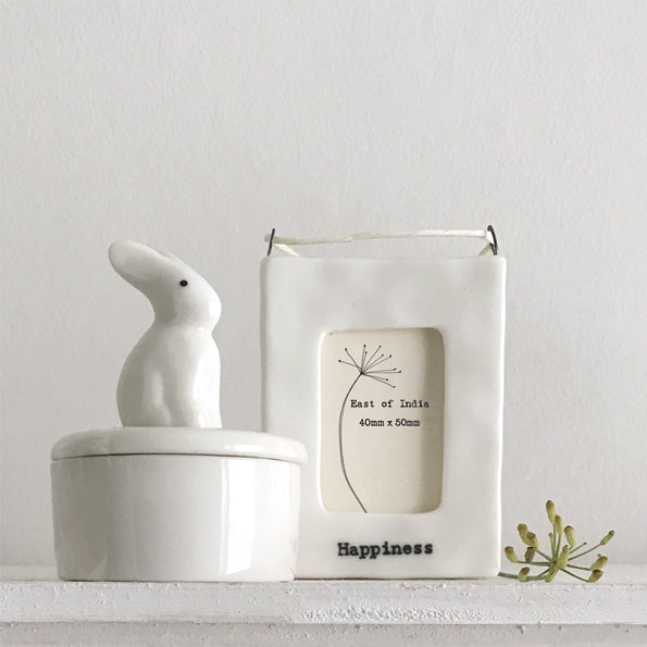 Hanging Porcelain Frame - Happiness