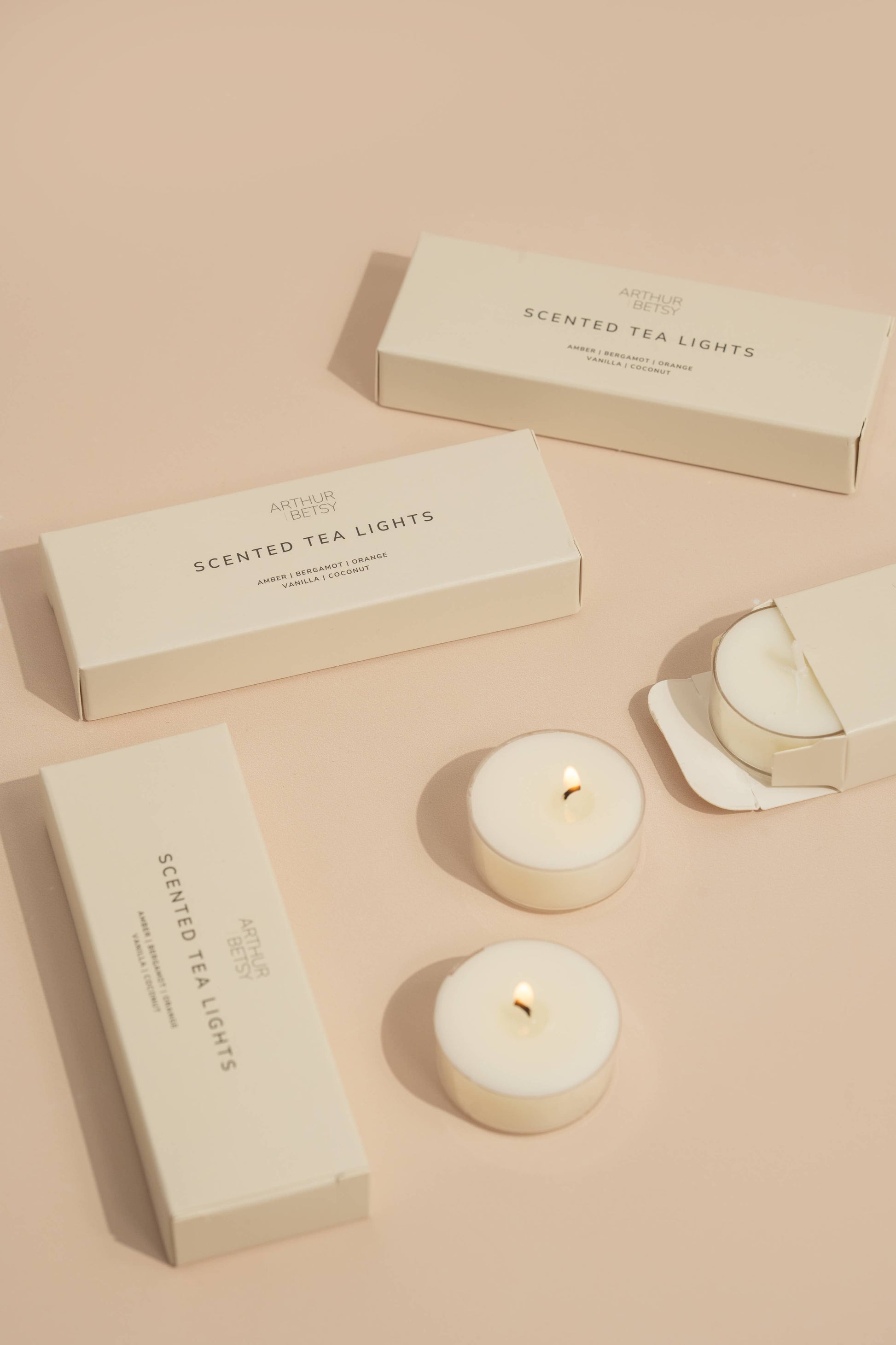 3 pack of scented tea lights, tea light set, small gifts