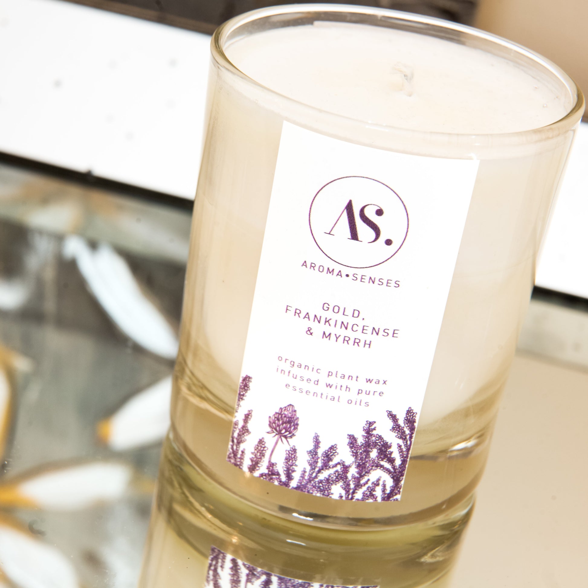 Aroma Senses 1 Wick Glass Candle