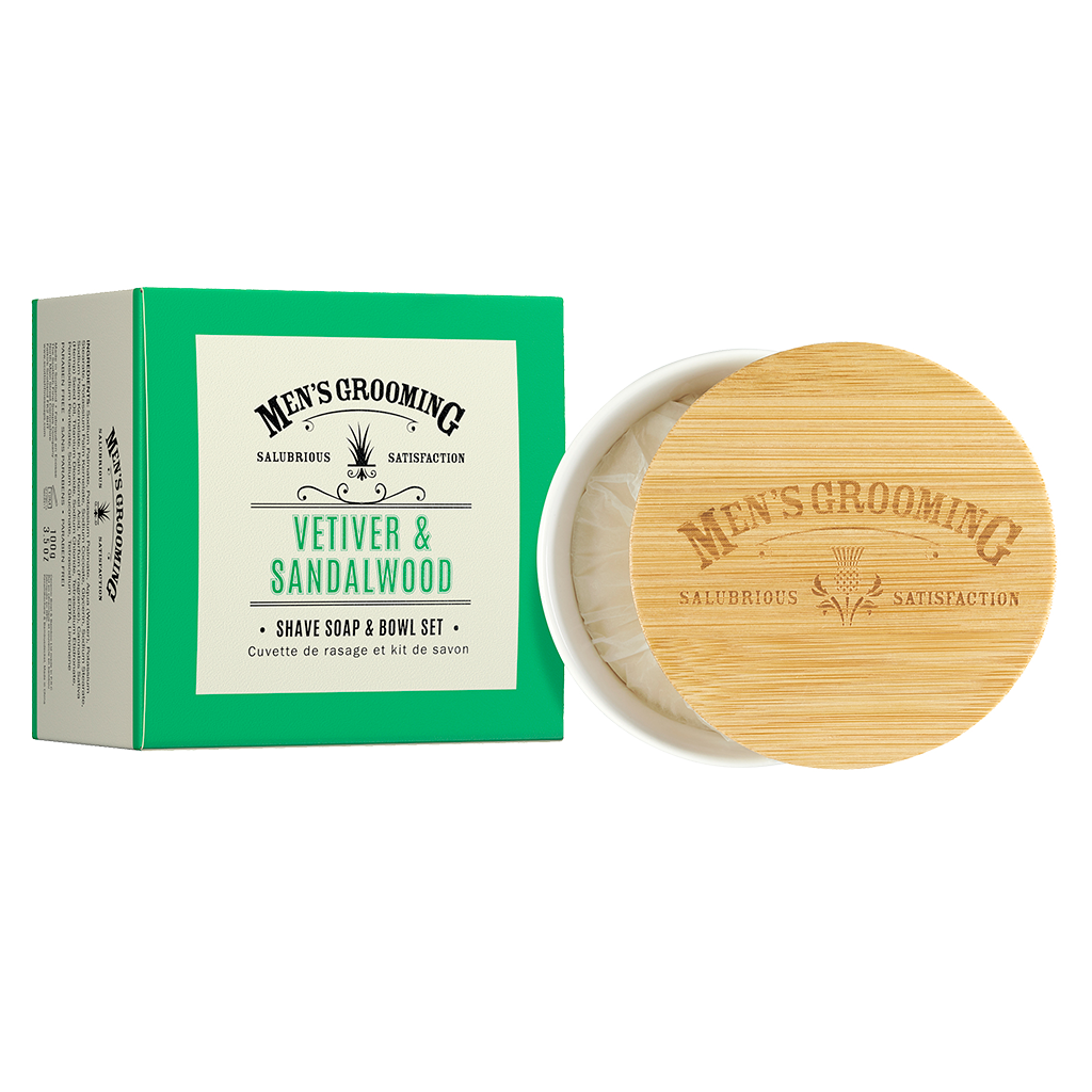 Vetiver & Sandalwood Shave Soap And Bowl Set (100g)