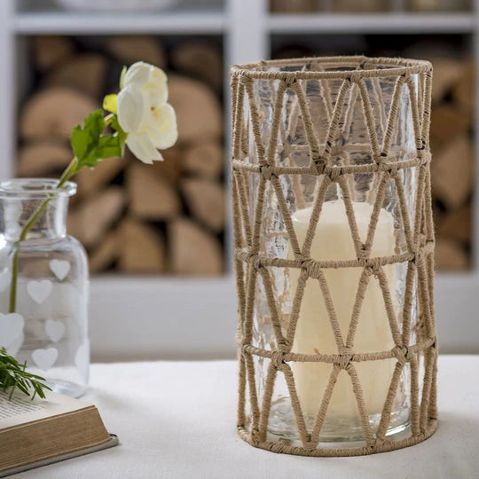 Jute Hurricane Lantern