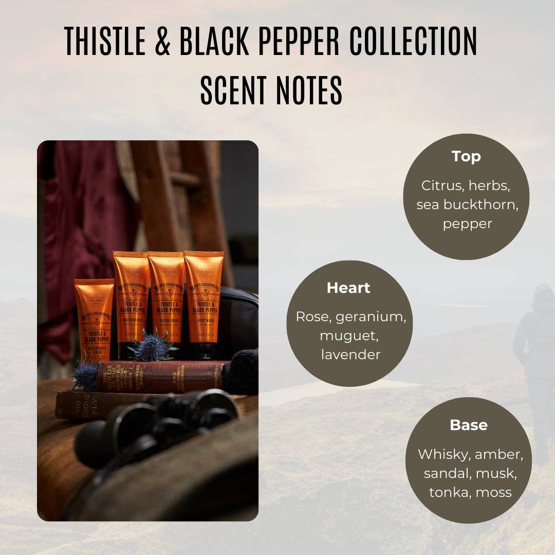 Thistle & Black Pepper Moisturiser - 100ml Pump Bottle