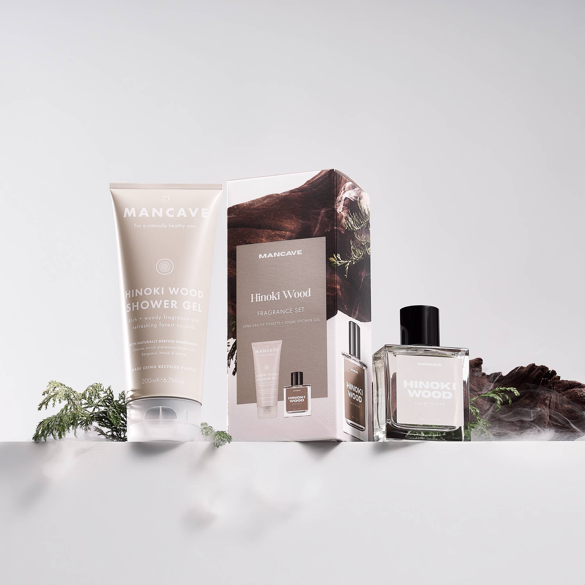Mens Premium Fragrance Set, Hinoki, Mens Gifts, Gift Set