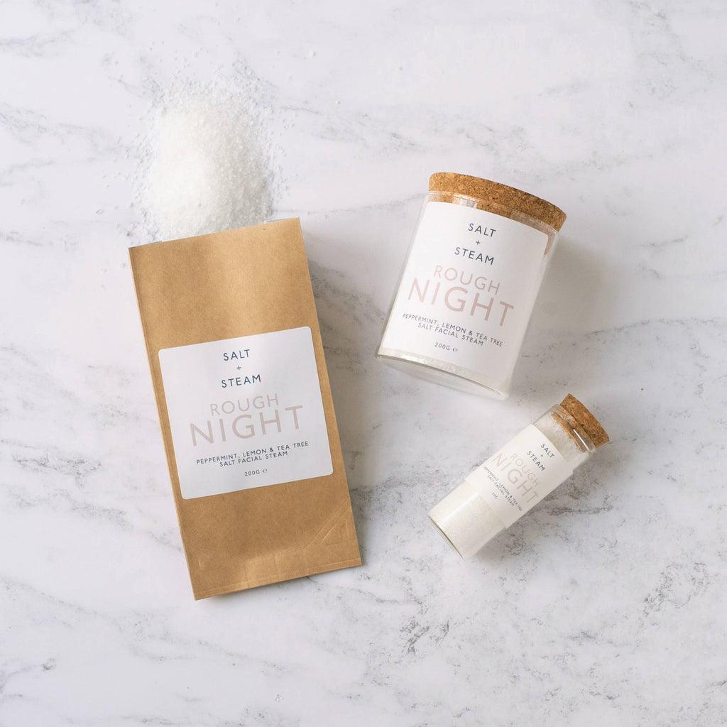 Rough Night - Peppermint & Lemon Facial Steam 50g & 200g: Jar