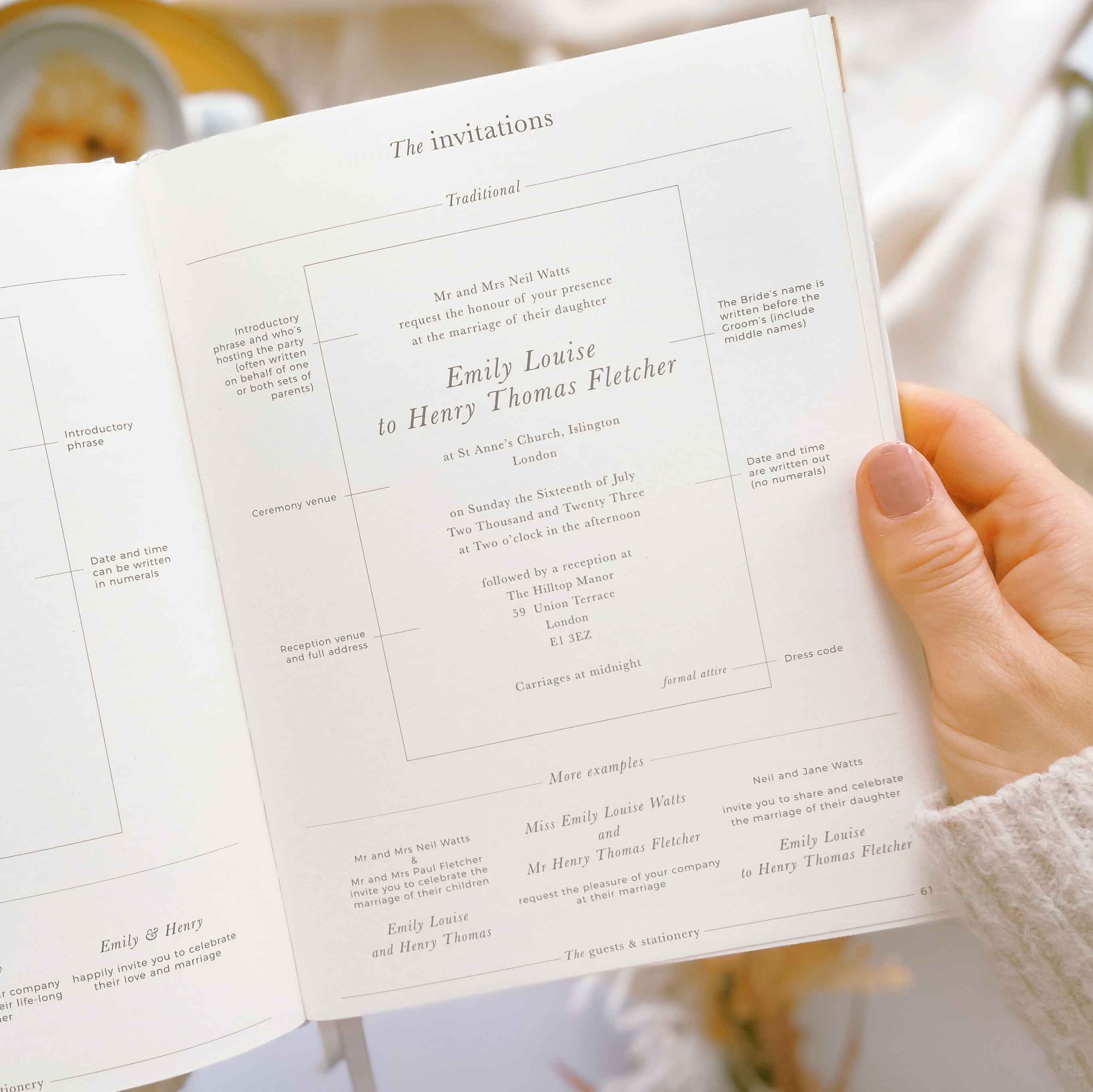 NEW - Luxury Wedding Planner Book - White with Gold Foiling and Gilded Edges