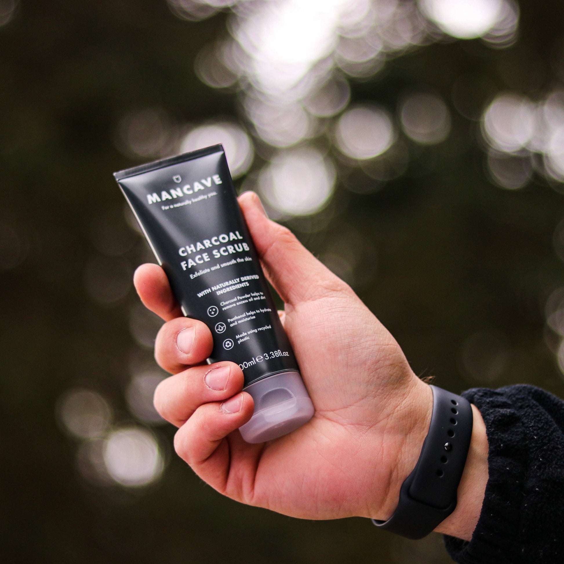 Charcoal Face Scrub 100ml, Mens Skincare Routine, Mens Gifts: 100ml