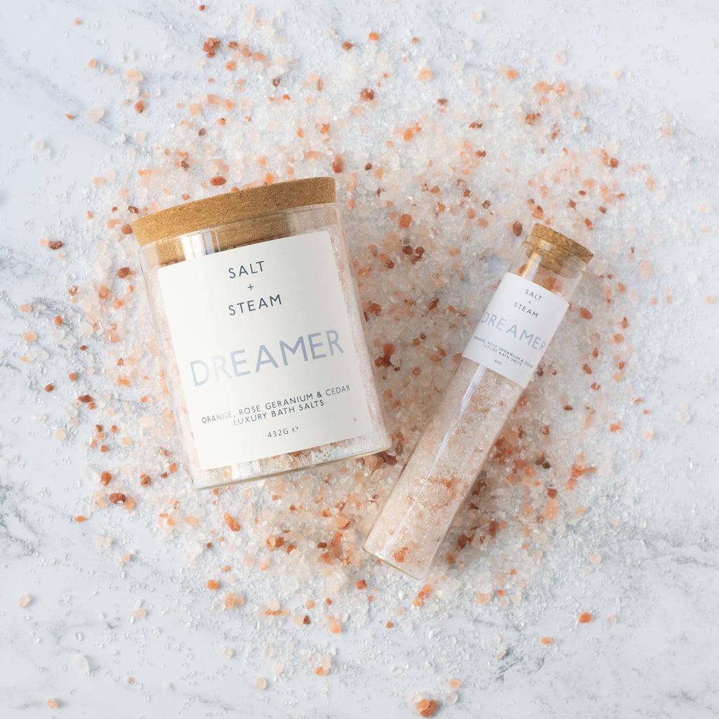 Dreamer - Rose Geranium & Cedar Bath Salts 80g & 432g: Jar
