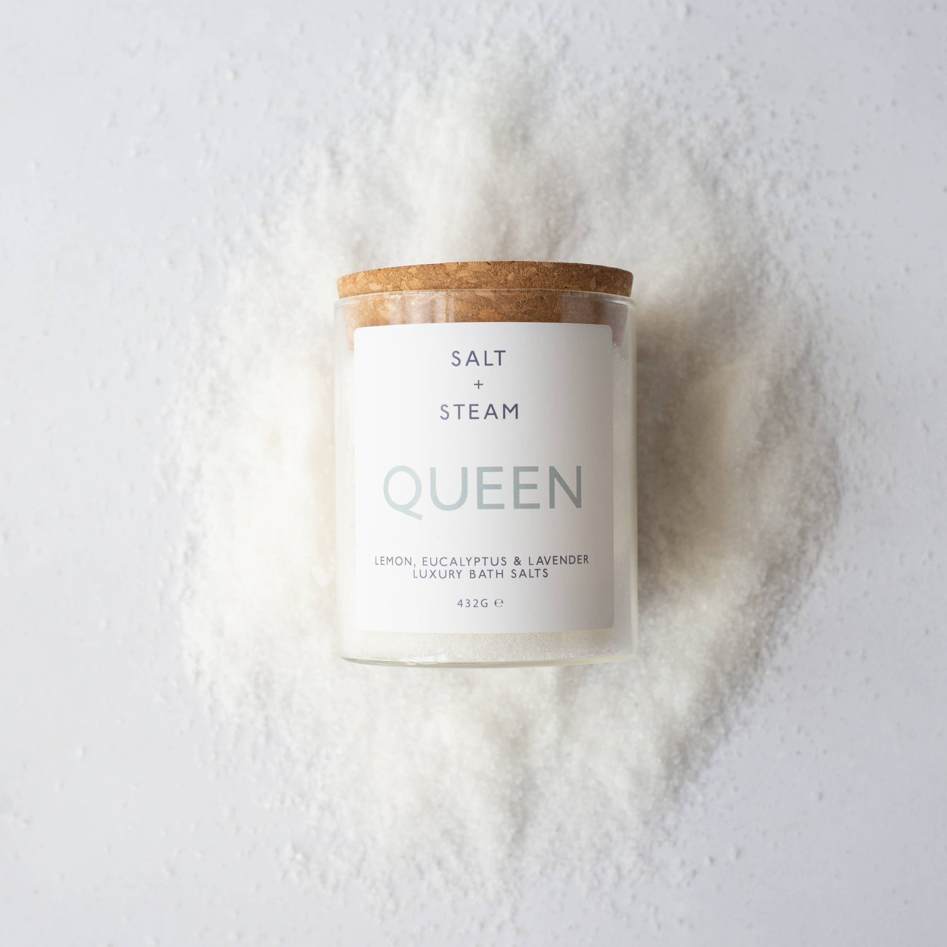 Queen - Lemon, Eucalyptus & Lavender Bath Salts 80g & 432g: Jar