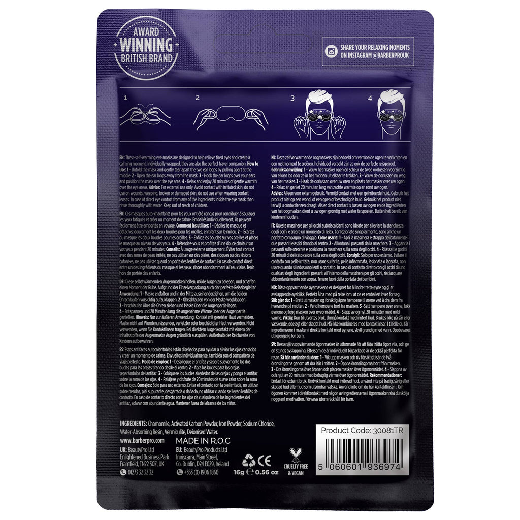 BARBER PRO Warming Eye Mask - Box of 5