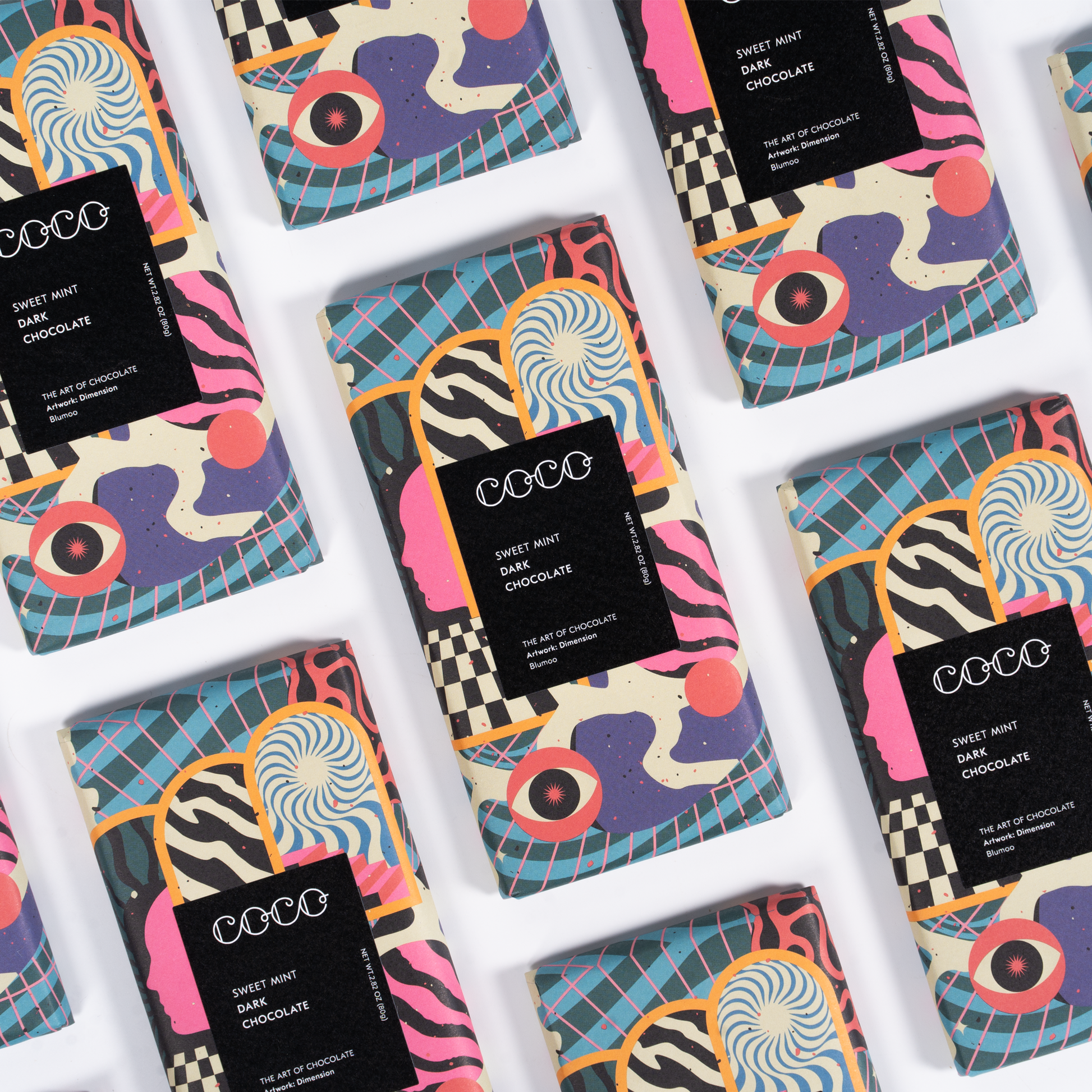 Sweet Mint Dark Chocolate Bar (Pack of 12)