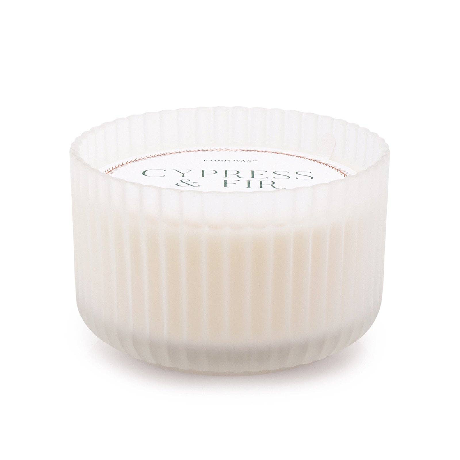 Paddywax Cypress & Fir Large 3 Wick Frosted Glass Candle