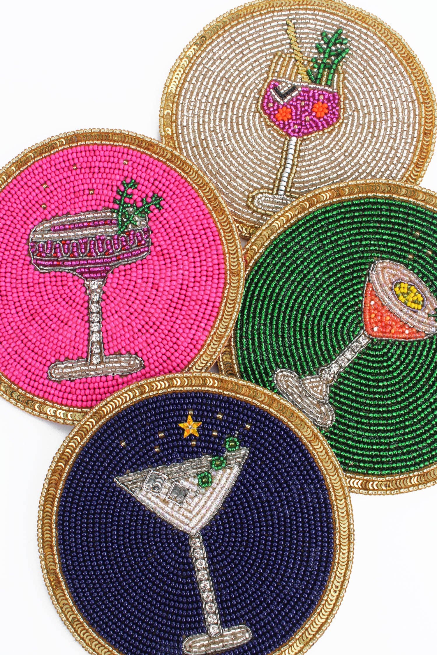 WINTER COCKTAIL COASTERS - PACK OF FOUR