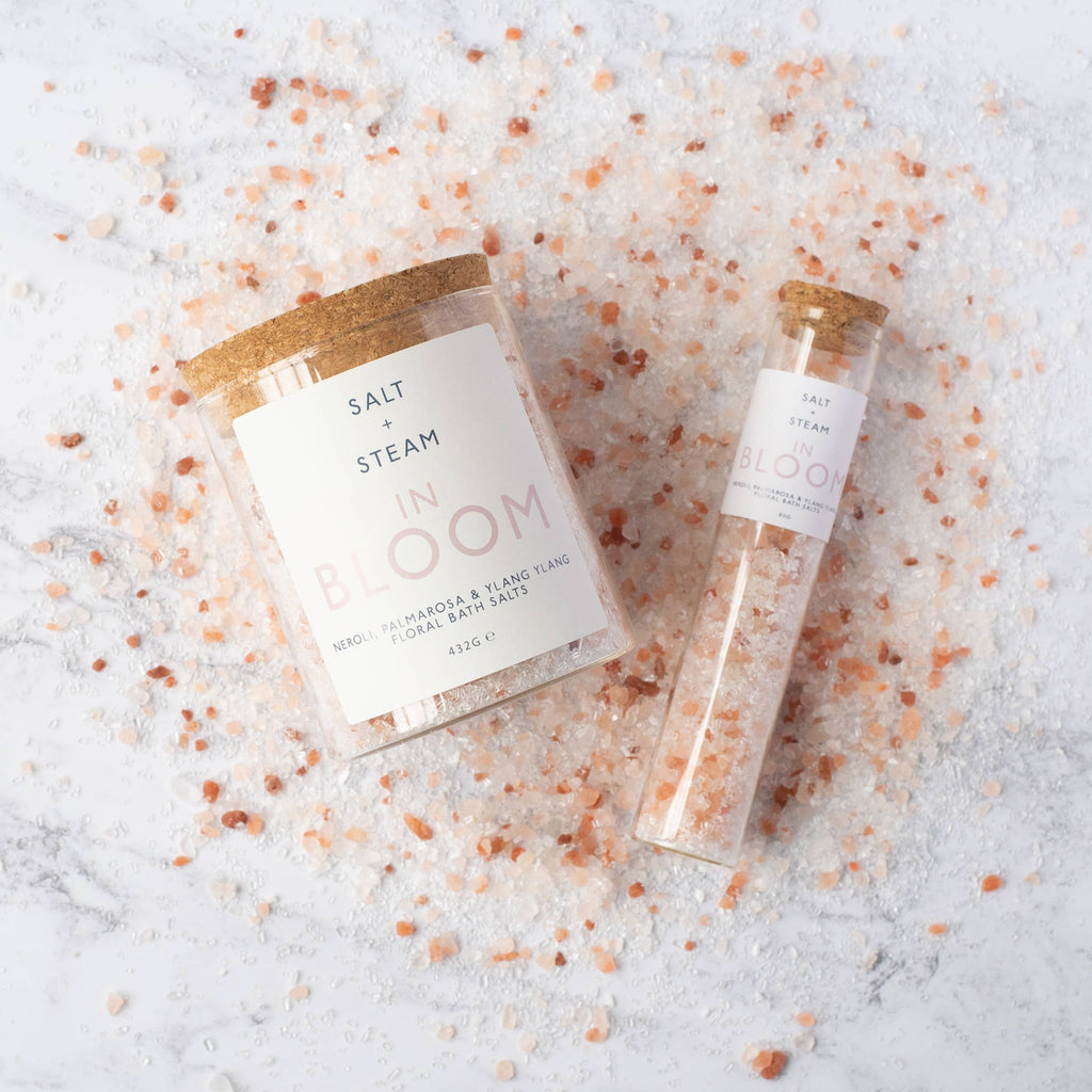 In Bloom - Rose, Neroli & Palmarosa Bath Salts 80g & 432g: Jar