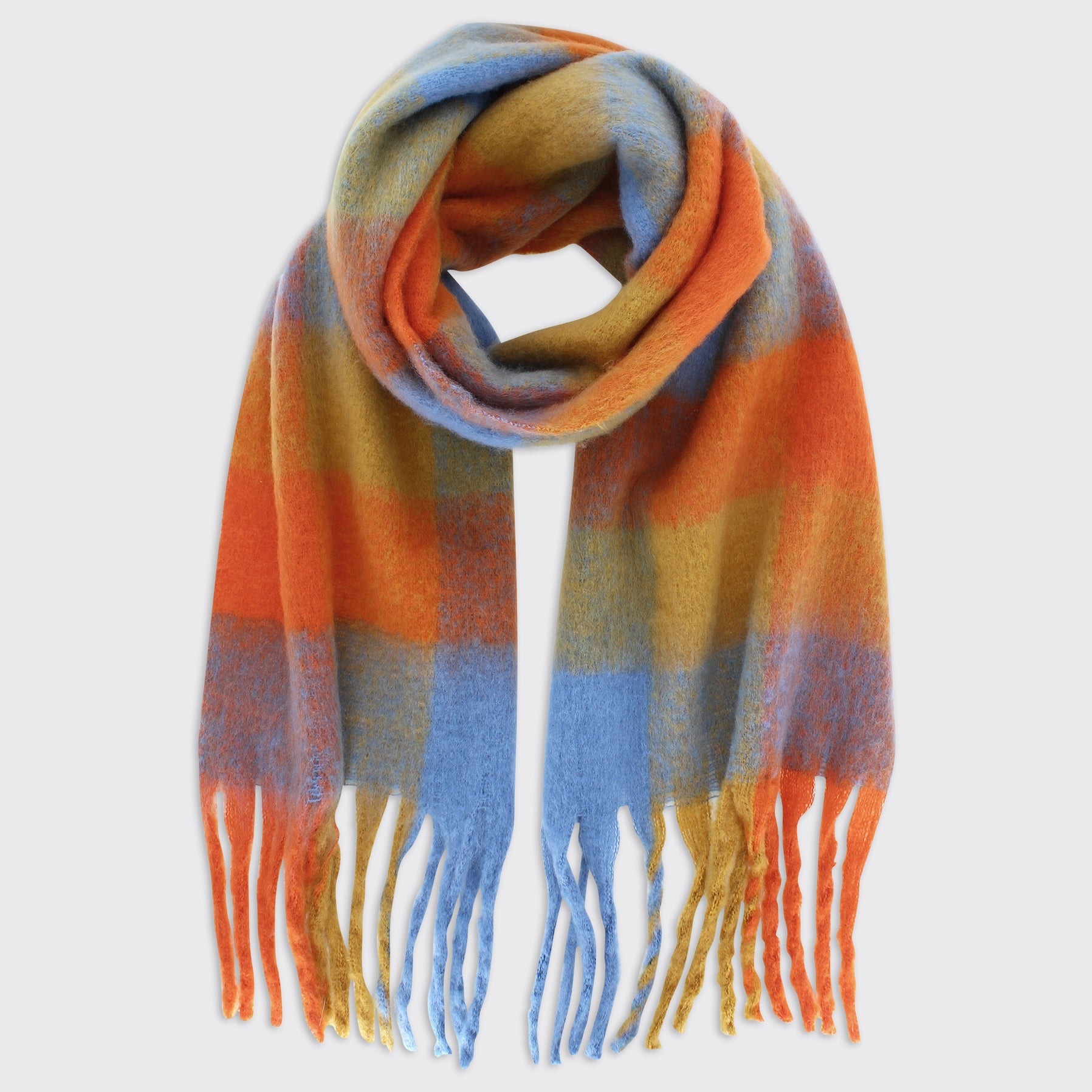 Yasmin Check Tassel Scarf