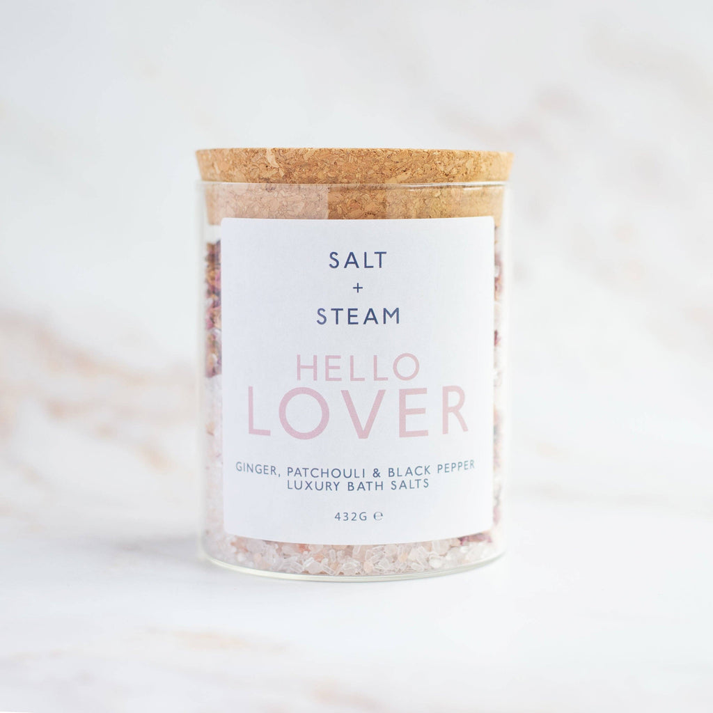 Hello Lover - Ginger & Patchouli Bath Salts 80g & 432g: Jar