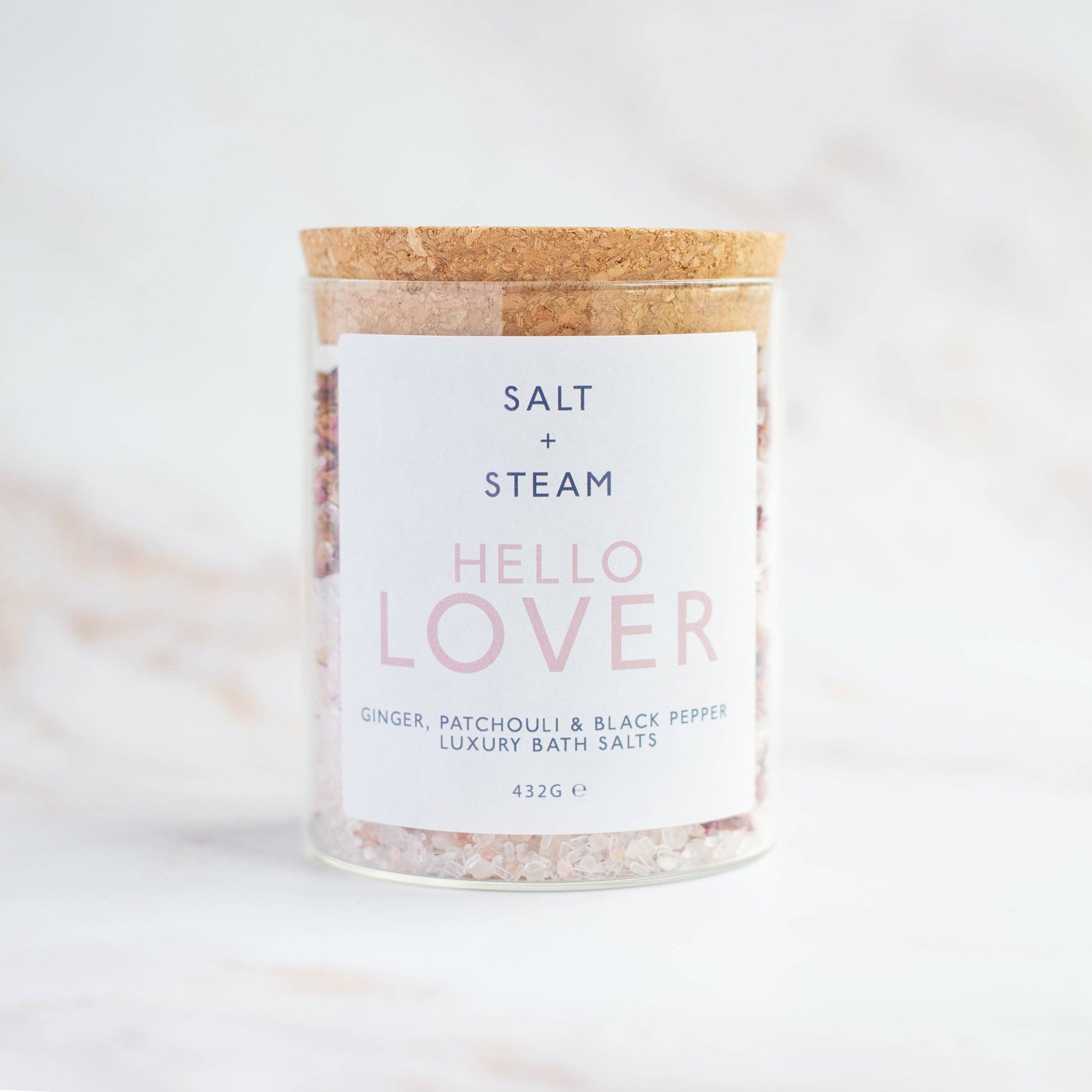 Hello Lover - Ginger & Patchouli Bath Salts 80g & 432g: Jar