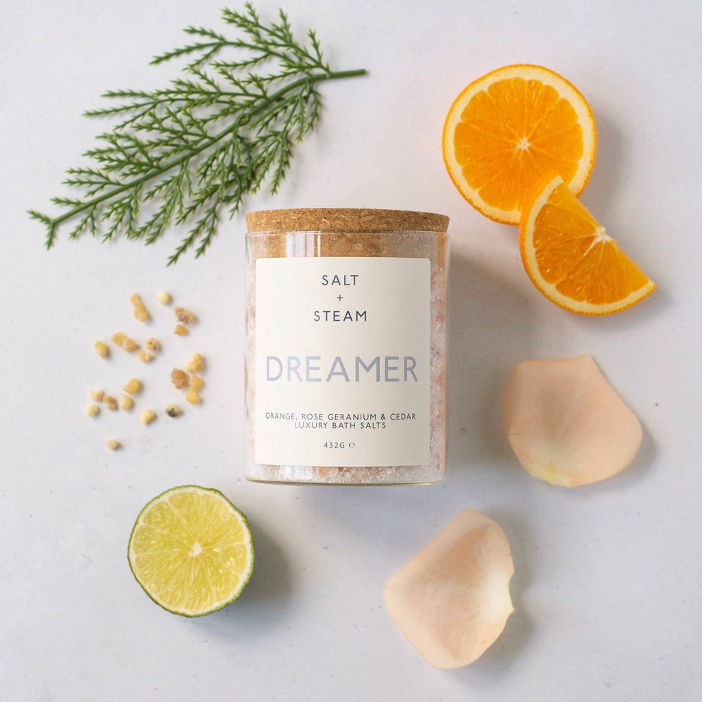 Dreamer - Rose Geranium & Cedar Bath Salts 80g & 432g: Jar