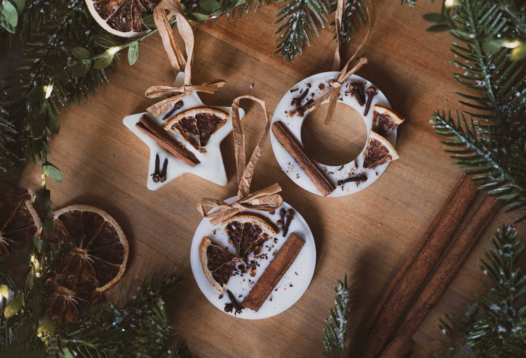 Christmas Scented Tree Decorations: Cranberry Orange and Cinnamon / Star