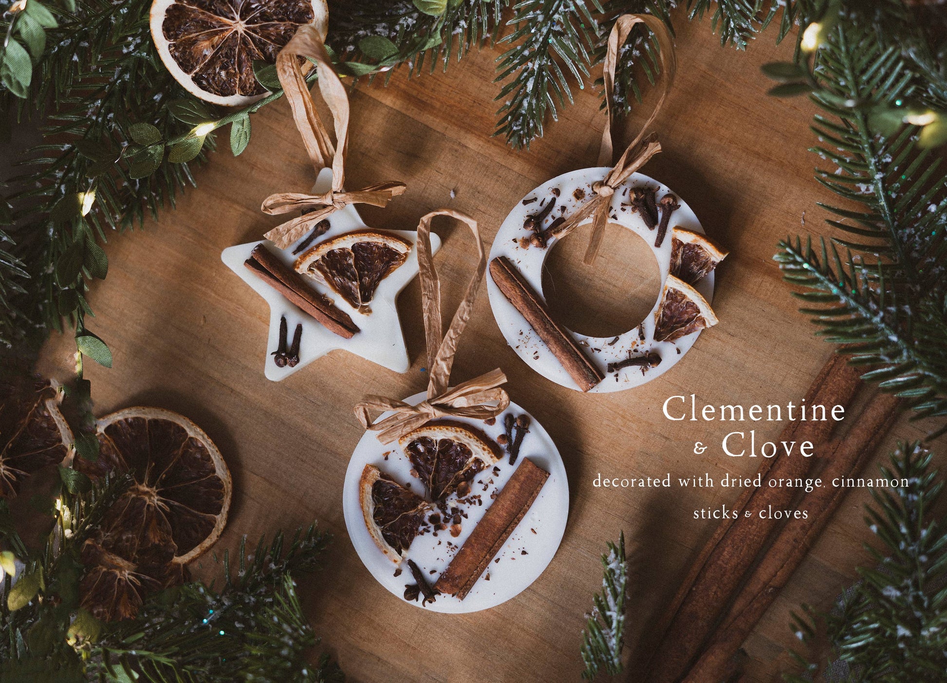 Christmas Scented Tree Decorations: Cranberry Orange and Cinnamon / Star