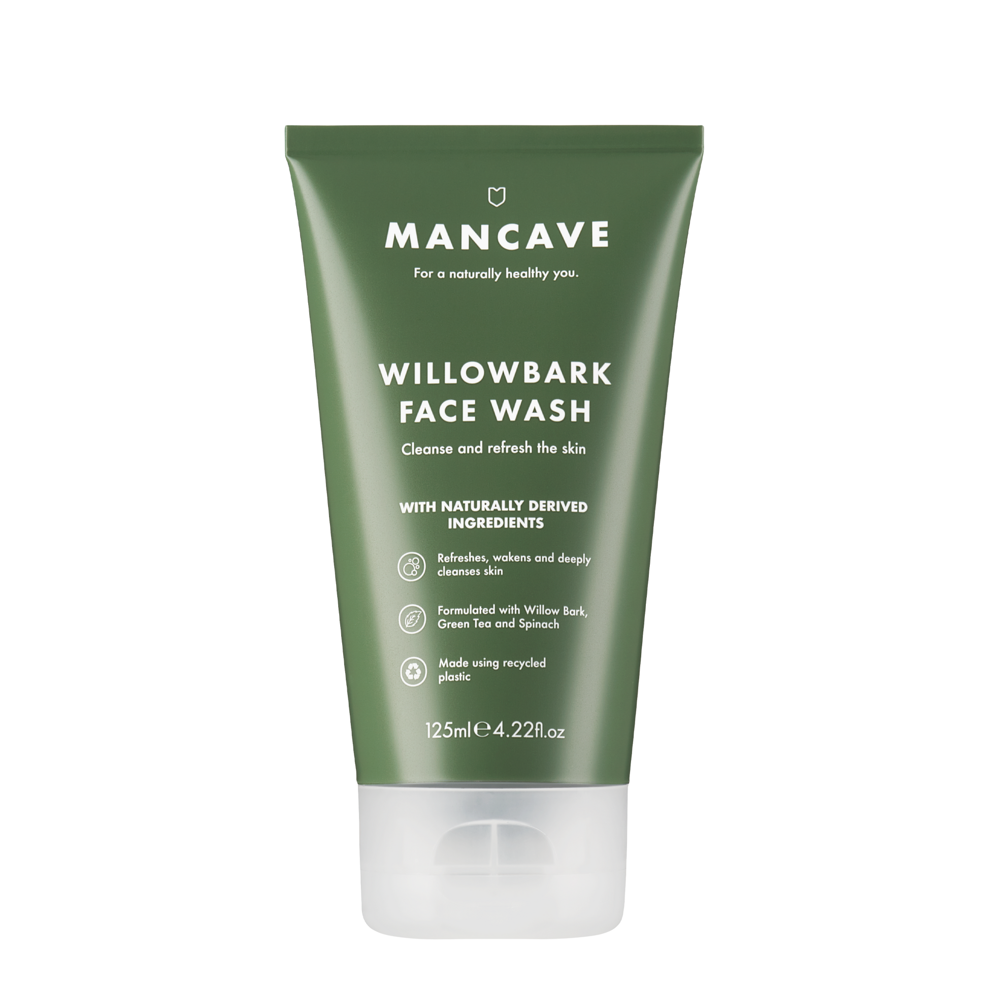 Willowbark Face Wash 125ml, Mens Skincare Routine, Mens Gift: 125ml