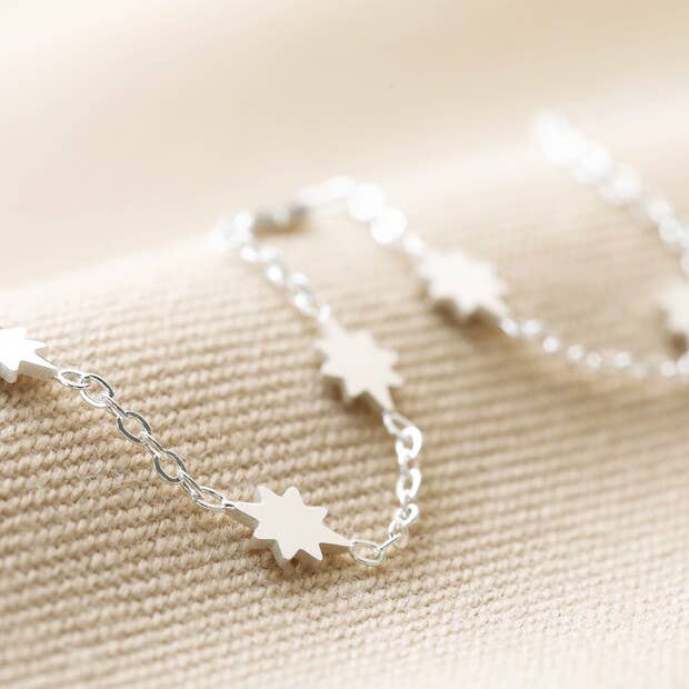 Stainless Steel Starry Anklet in Silver