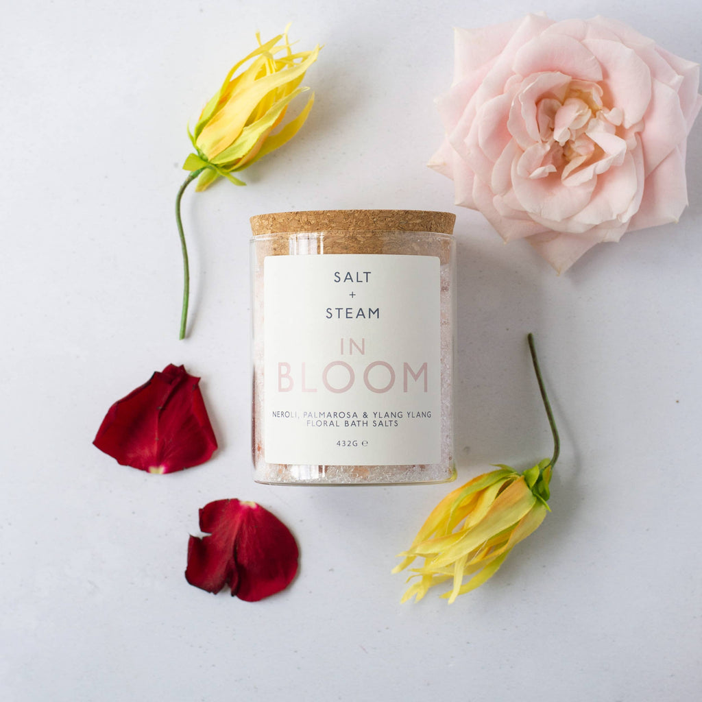 In Bloom - Rose, Neroli & Palmarosa Bath Salts 80g & 432g: Jar