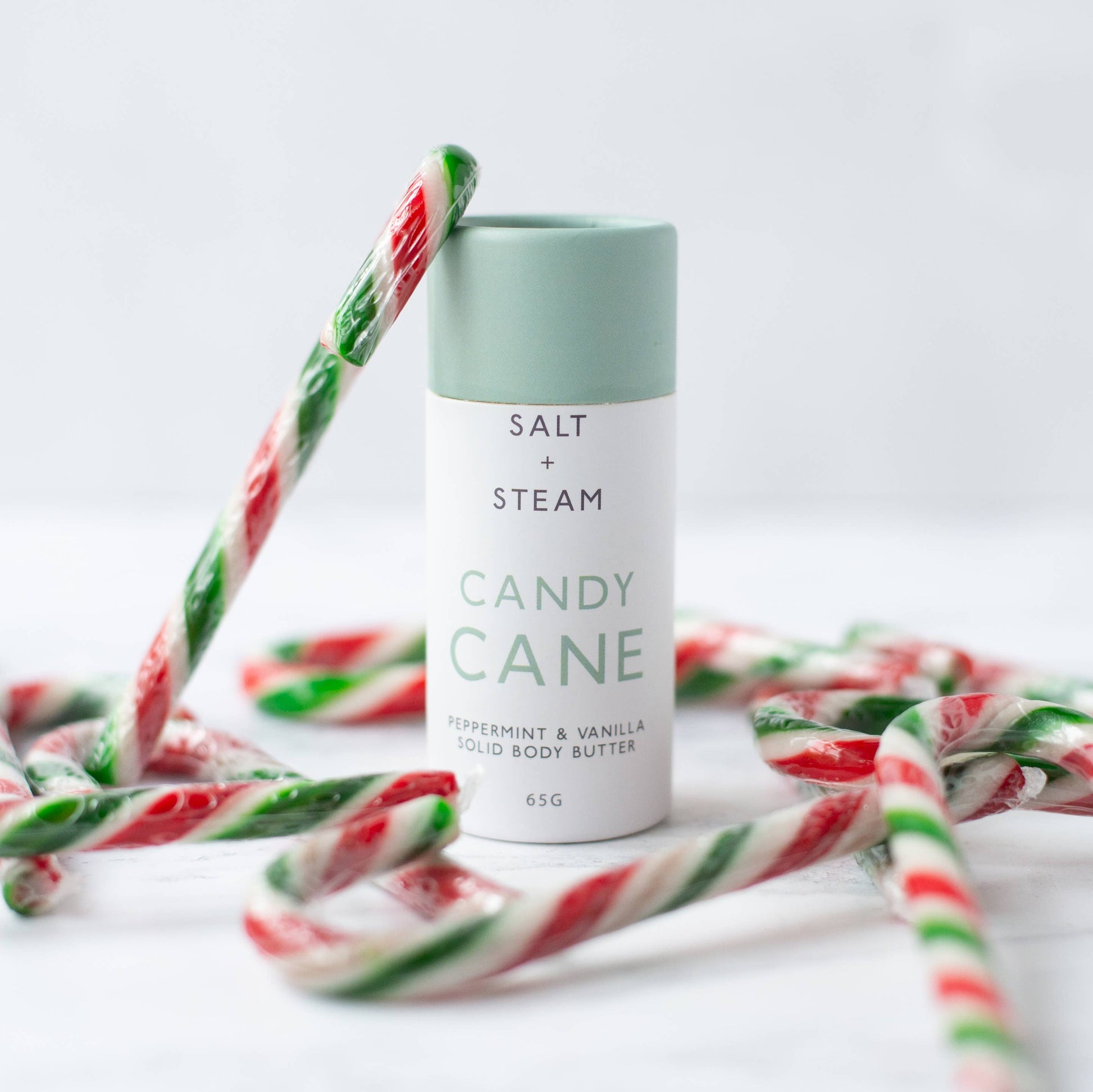 Candy Cane Peppermint & Vanilla Solid Body Butter Tube 65g