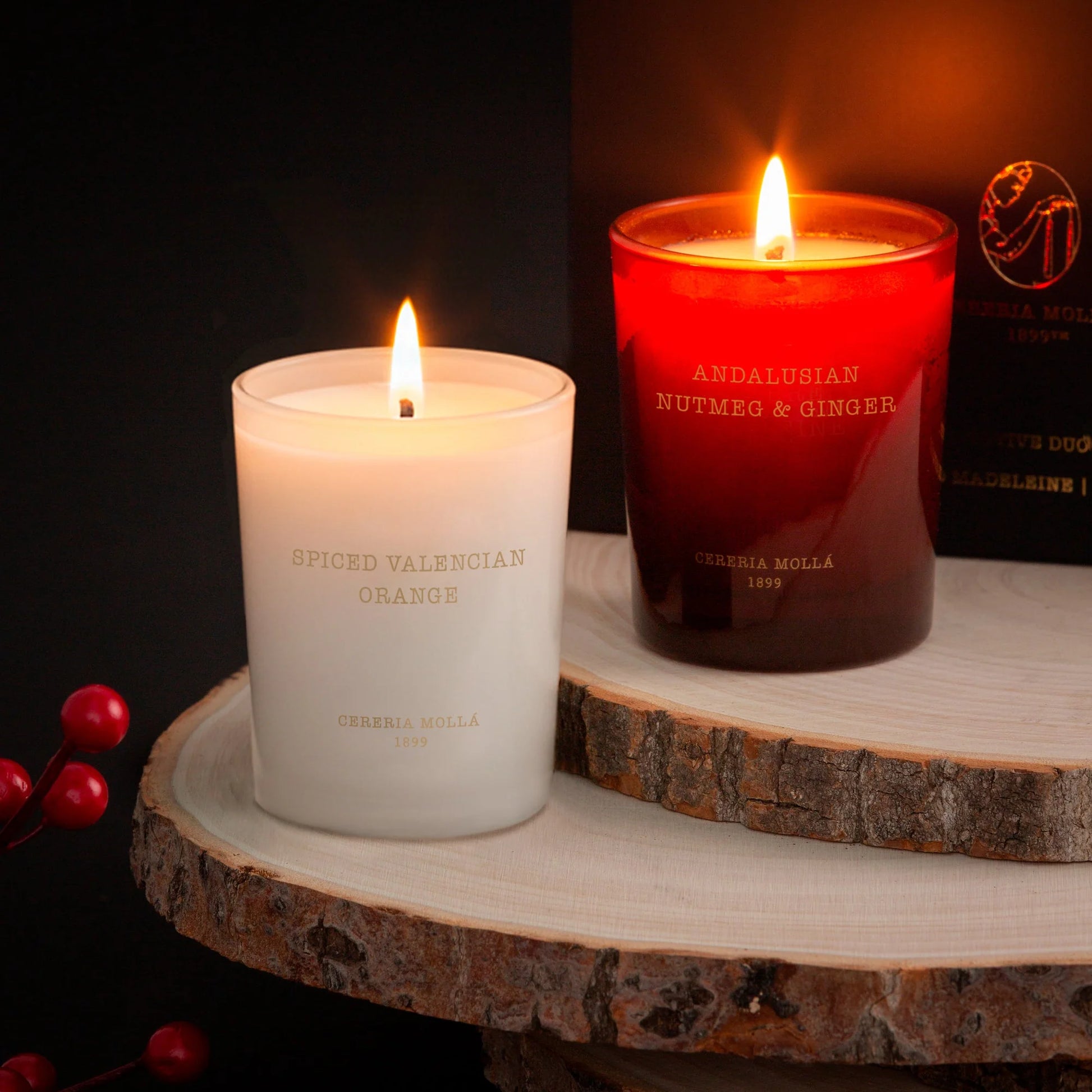 Cereia Molla 1899 Christmas Votive Gift Set - Spiced Orange, Nutmeg & Ginger