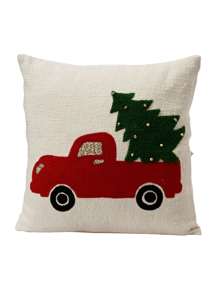 Christmas Cushion with Embroidery