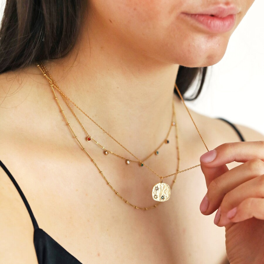 lisa angel gem stones pendant necklace
