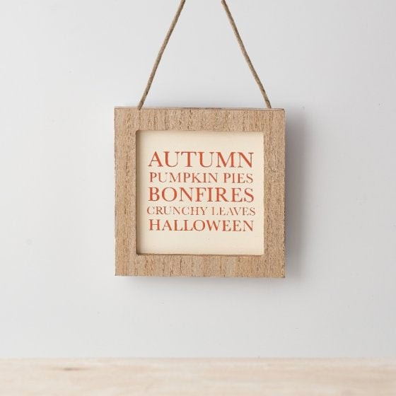 AUTUMN/ HALLOWEEN TEXT FRAMED SIGN