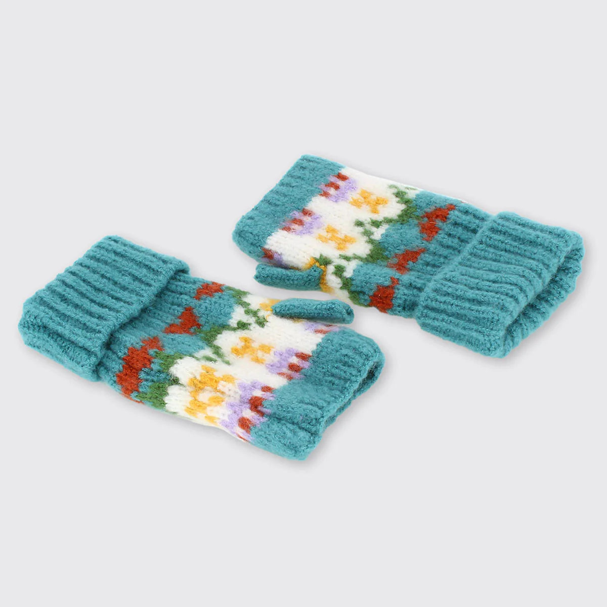 Millie Mae Fingerless Gloves - Blue