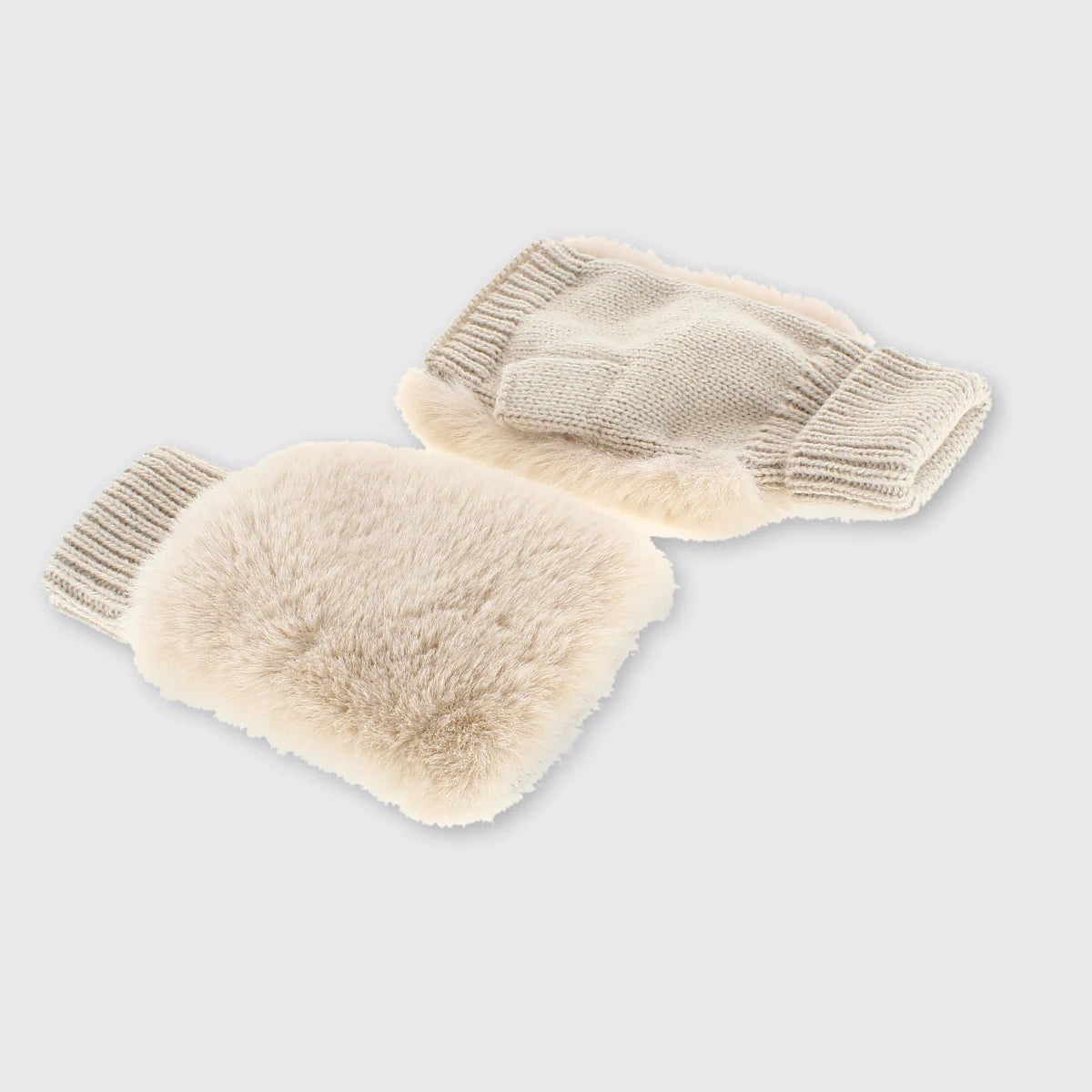 Millie Mae Faux Fur Fingerless gloves- Mocha