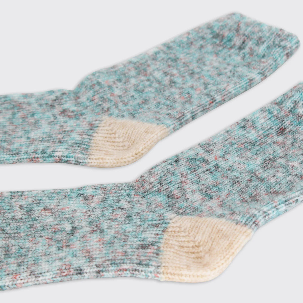 Millie Mae Turquoise Tweed Thick Knit Socks