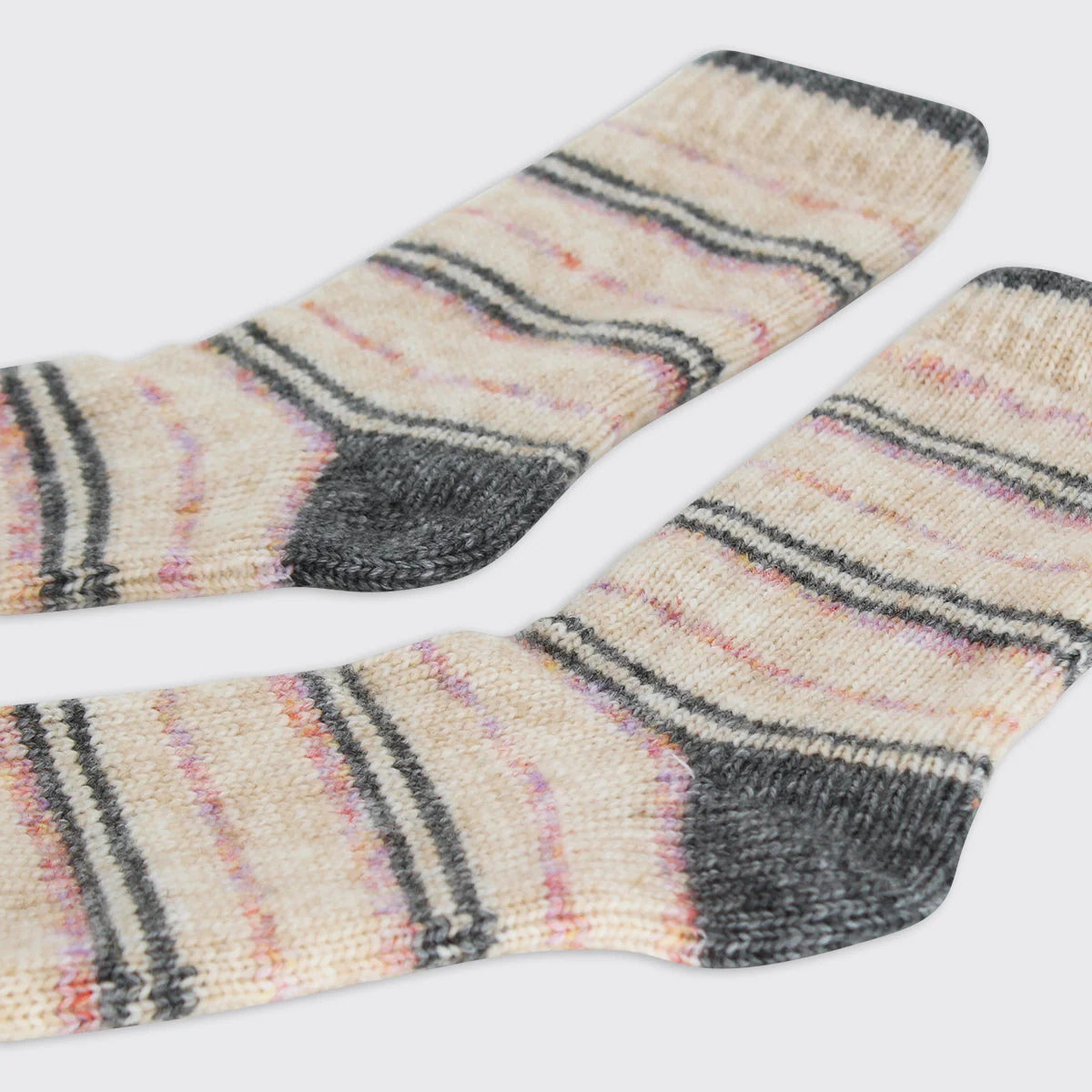 Millie Mae Tweed Stripe Thick Knit Socks