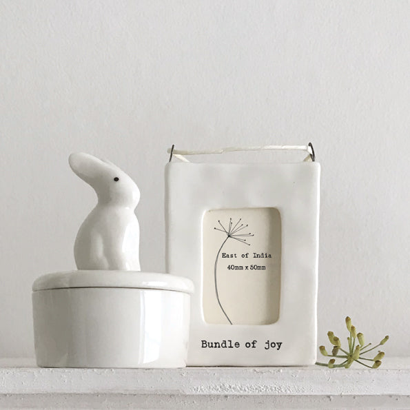 Hanging Porcelain Frame - Bundle of Joy