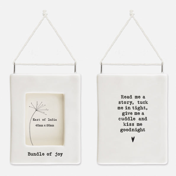 Hanging Porcelain Frame - Bundle of Joy