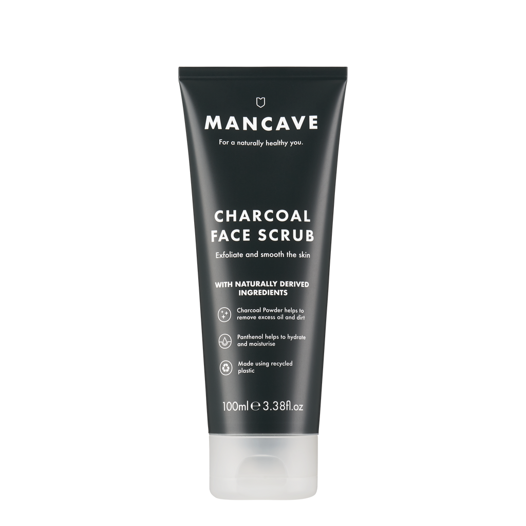 Charcoal Face Scrub 100ml, Mens Skincare Routine, Mens Gifts: 100ml