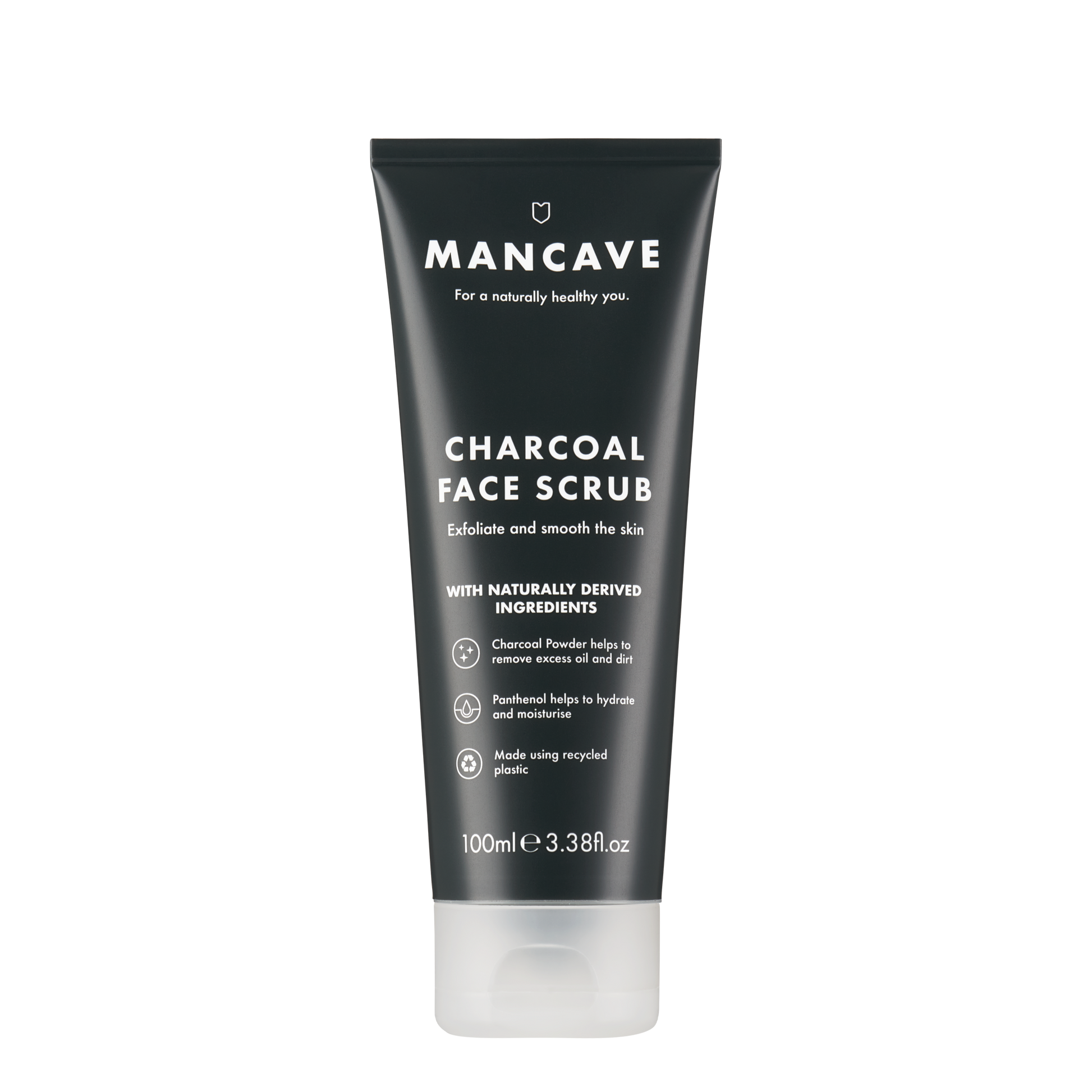 Charcoal Face Scrub 100ml, Mens Skincare Routine, Mens Gifts: 100ml