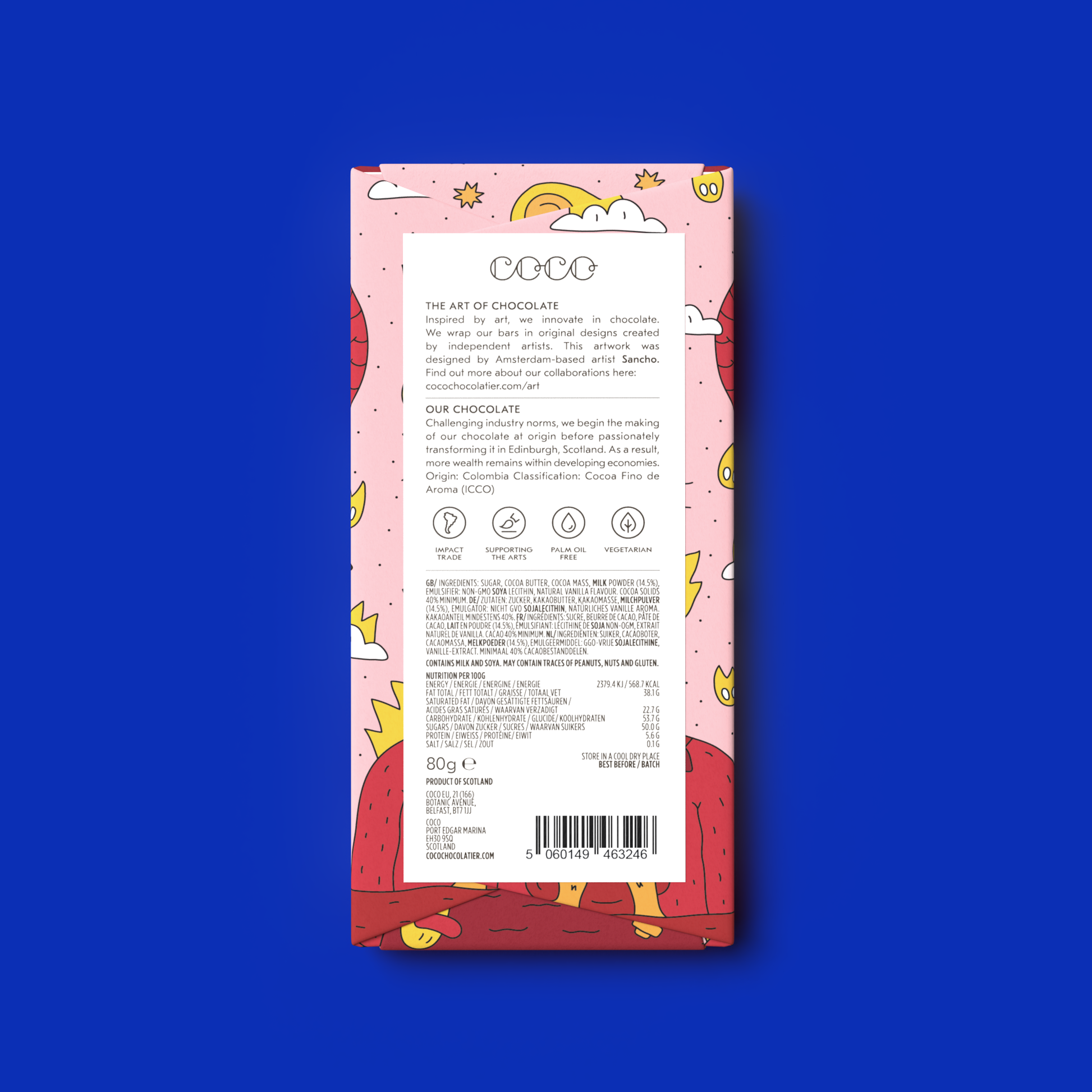 Colombian Milk 40% Chocolate Bar