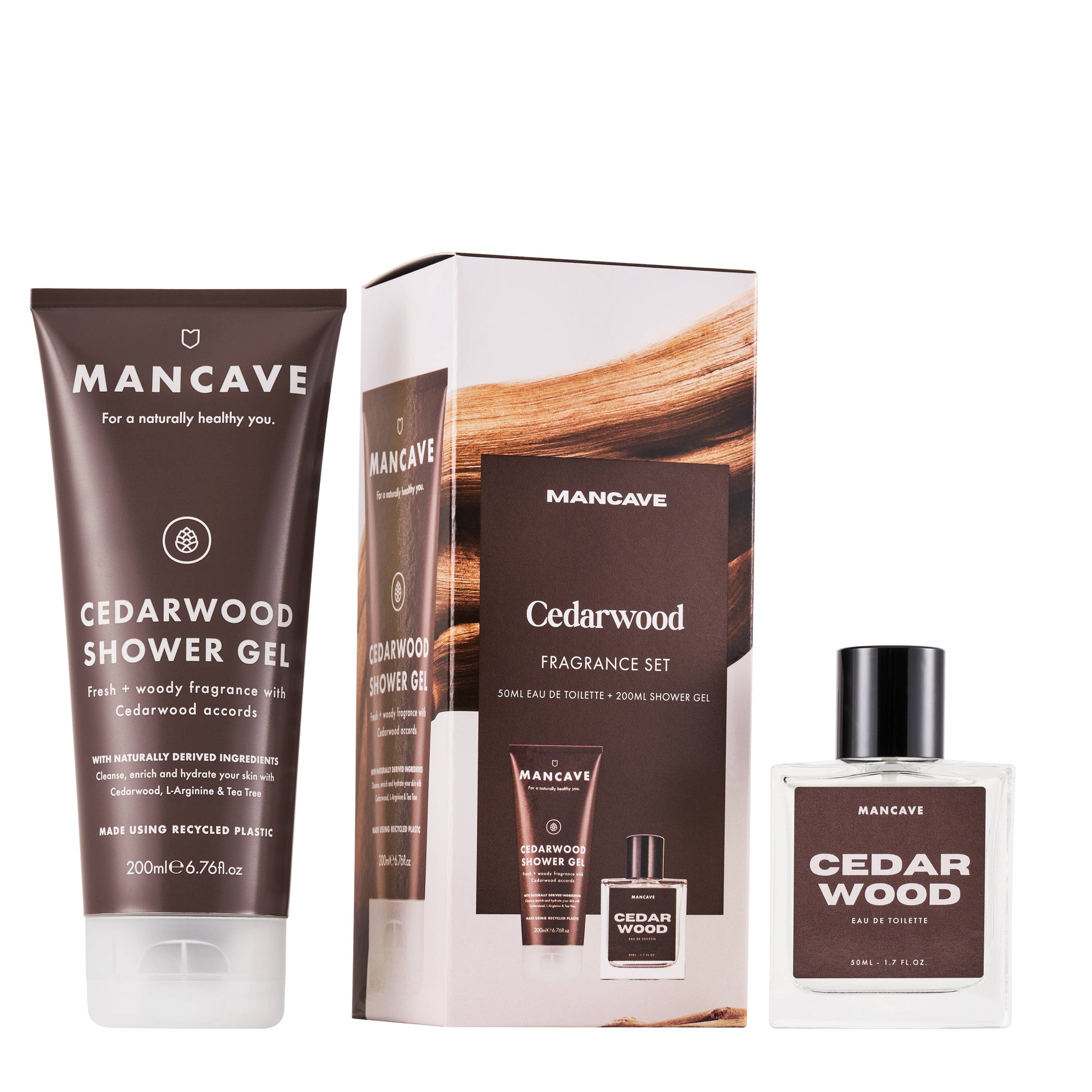 Mens Premium Fragrance Gift set, Cedarwood, gifts for him