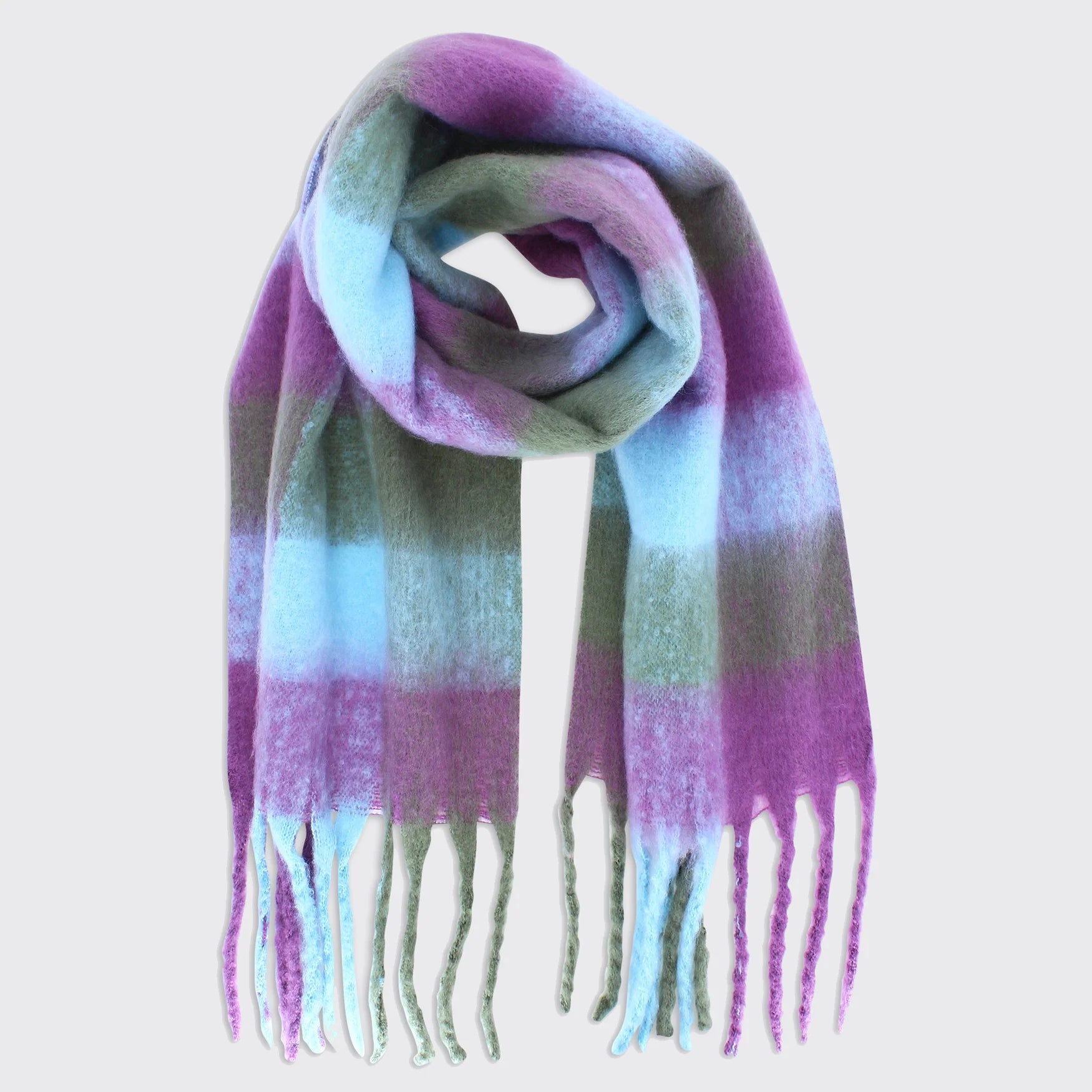 Yasmin Check Tassel Scarf