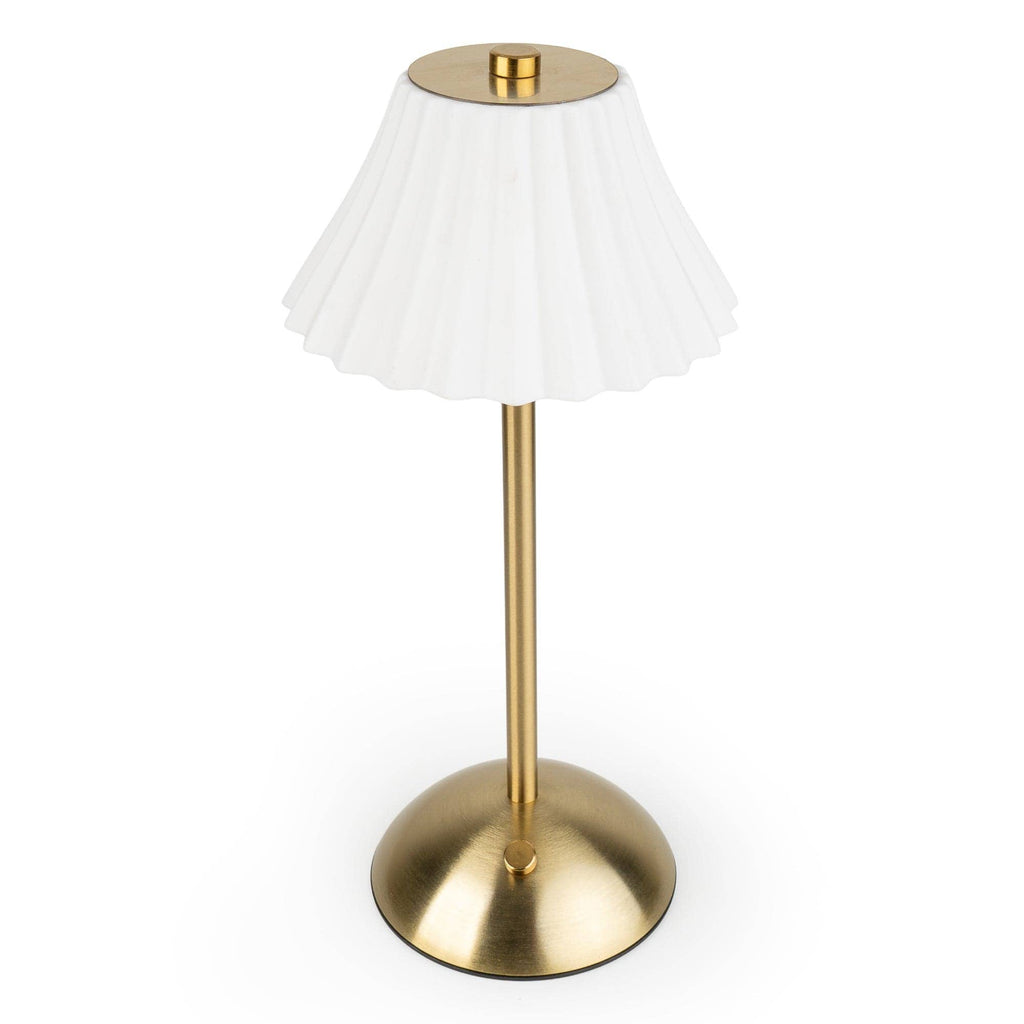 Luna Luxe LED Touch Table Lamp - White/Brass 1pk