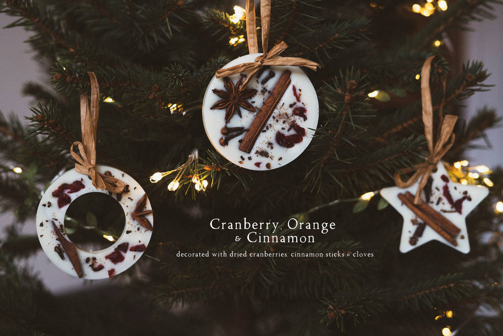 Christmas Scented Tree Decorations: Cranberry Orange and Cinnamon / Star