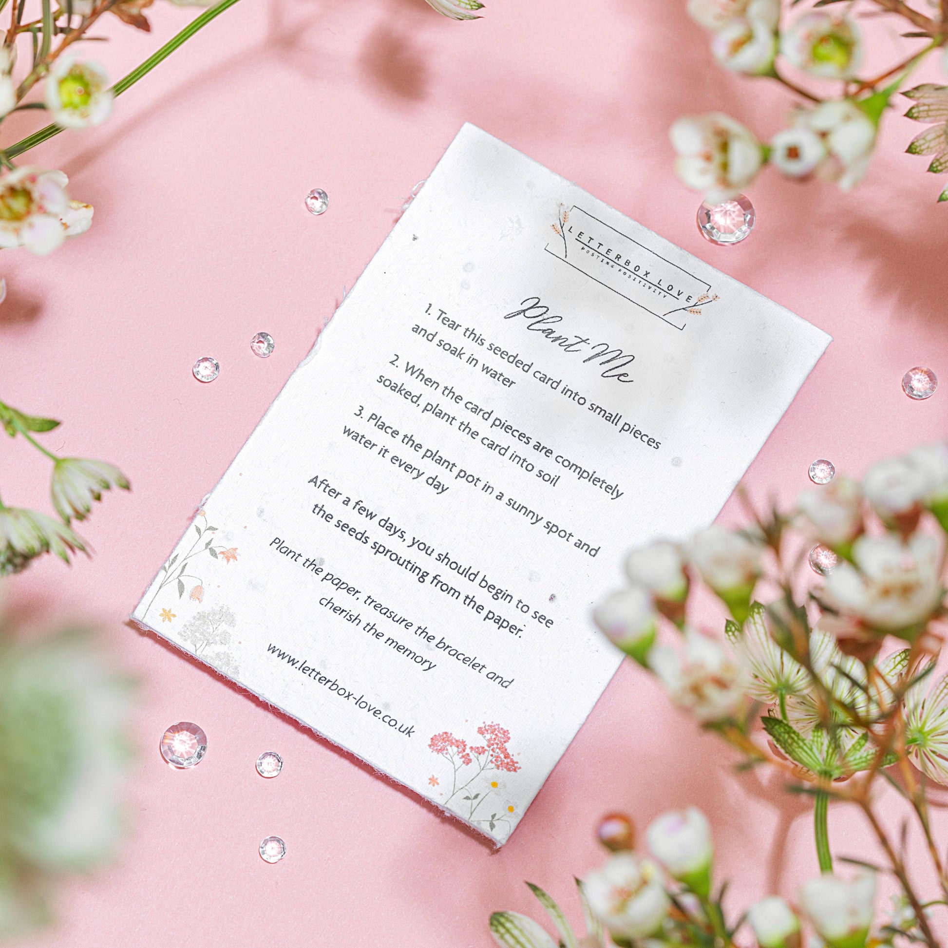 Thank you - Seeded Card & Wish Bracelet